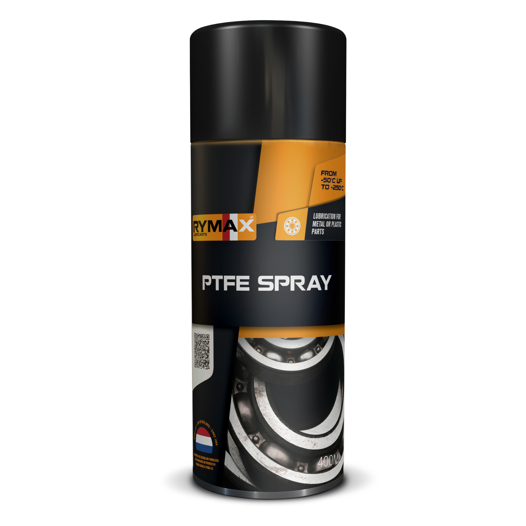 DRy-lube PTFE for chutes and slides. Safe on plasctic rollers and non-toxic lubricant in 400ml aerosol
